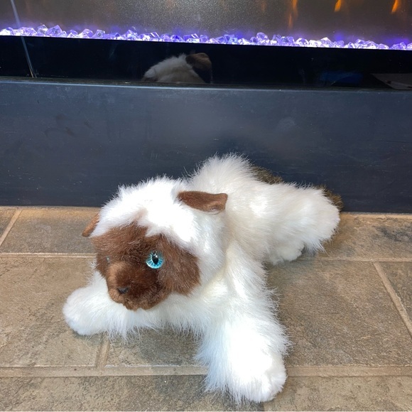 Aurora - Flopsie Bella Birman Cat plush blue‎ eyes stuff animal white brown - Picture 2 of 9